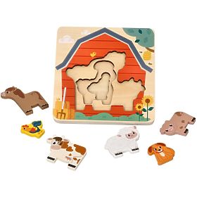 Puzzle multicouches animaux de la ferme