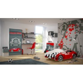 Lit de voiture S-CAR - rouge, BabyBoo