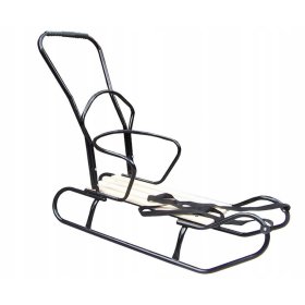 Luge pour enfants avec dossier et veste polaire - gris foncé / mélange