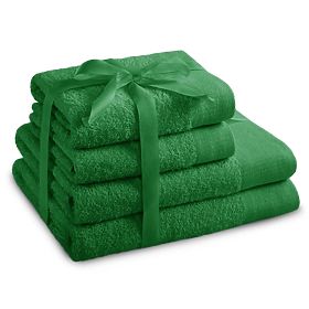 Serviette AMARI - AMELIAHOME couleur vert bouteille style classique 2*70x140+2*50x100 AmeliaHome