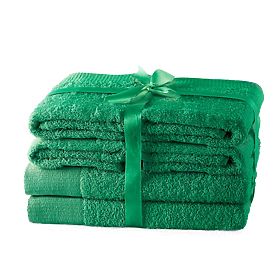 Serviette AMARI - AMELIAHOME couleur vert bouteille style classique 2*70x140+4*50x100 AmeliaHome