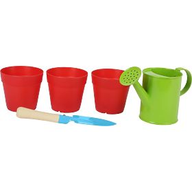 Ensemble de jardin avec pots de fleurs, Sfd