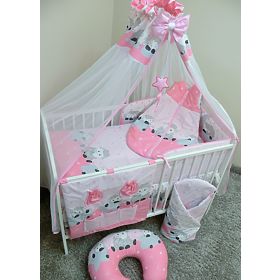 Set literie à lit bébé 120x90cm agneau rose