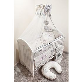 Set literie à lit bébé 135x100cm rêveur gris