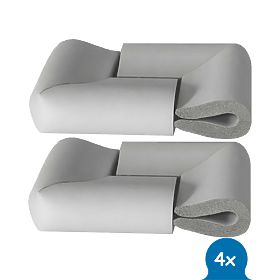SIPO Protections d'angle en mousse pour surfaces vitrées, gris - 4 pcs