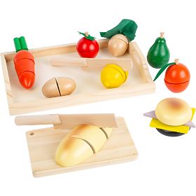 small foot Aliments en bois à découper petit déjeuner - emballage endommagé