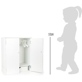 Small Foot Armoire pour poupées blanche - emballage endommagé