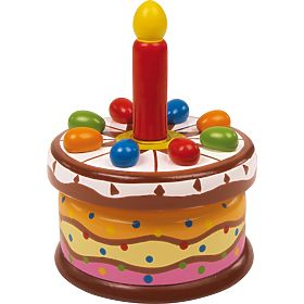 small foot Boîte à musique gâteau d'anniversaire - emballage endommagé