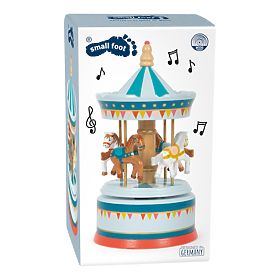 small foot Boîte à musique manège équestre bleu