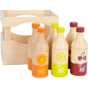 small foot Caisse avec 6 bouteilles de boissons, small foot