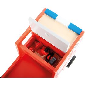 small foot Camion de pompiers en bois