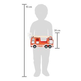 small foot Camion de pompiers en bois