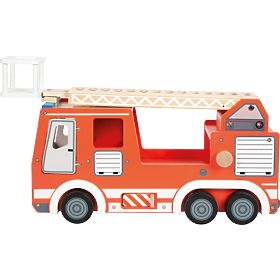 small foot Camion de pompiers en bois