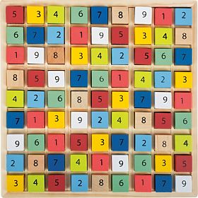 Small Foot Cubes de sudoku en bois colorés