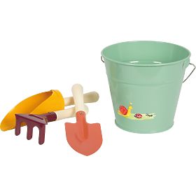 small foot Ensemble d'outils de jardin avec seau Tiny Garden