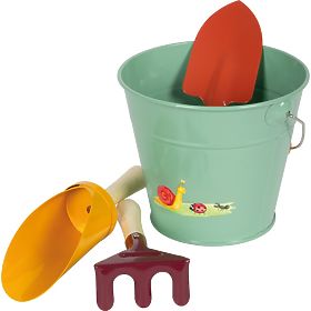 small foot Ensemble d'outils de jardin avec seau Tiny Garden