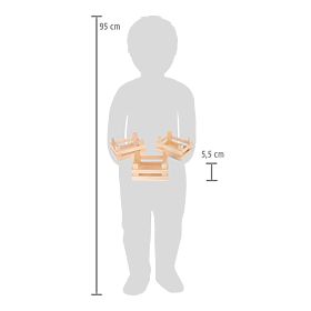 small foot Ensemble de petites caisses à provisions 3 pcs