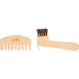 small foot Ensemble de soins pour chevaux avec sac rouge