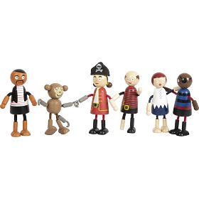 small foot Figurines de pirates poupées flexibles, small foot
