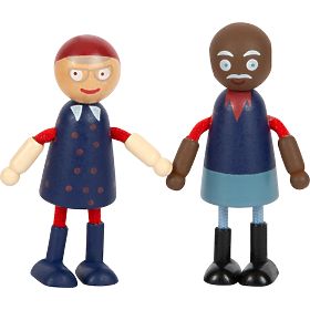 small foot Figurines en bois famille avec fauteuil roulant, small foot