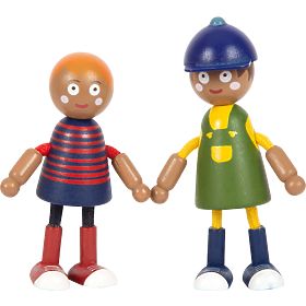 small foot Figurines en bois famille avec fauteuil roulant