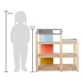 small foot Maison de poupées avec meubles, naturel, small foot