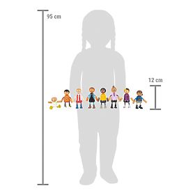 small foot Poupées flexibles famille avec enfant