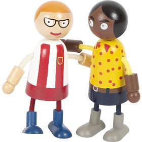 small foot Poupées flexibles famille avec enfant, small foot