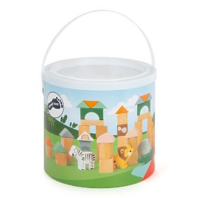 Small Foot Safari blocs de construction en bois 50 pcs