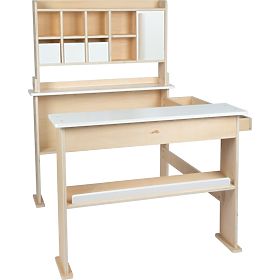 small foot Stand de vente en bois blanc