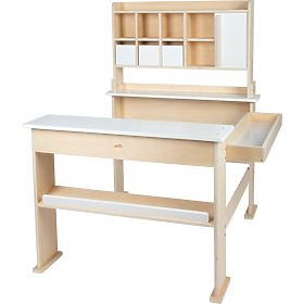 small foot Stand de vente en bois blanc
