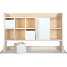 small foot Stand de vente en bois blanc