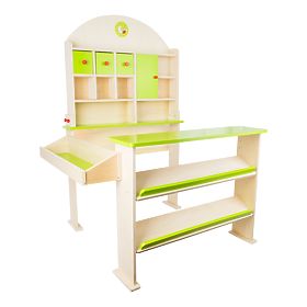 small foot Stand de vente en bois vert, small foot