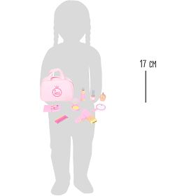 small foot Trousse de maquillage pour enfants rose avec accessoires en bois