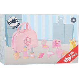 small foot Trousse de maquillage pour enfants rose avec accessoires en bois
