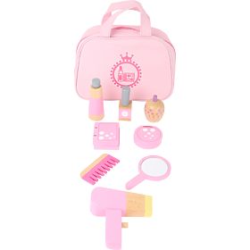 small foot Trousse de maquillage pour enfants rose avec accessoires en bois