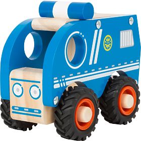 small foot Voiture de police en bois