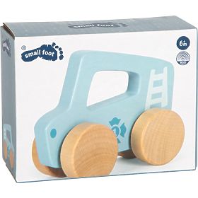 small foot Voiture en bois à pousser Bleue