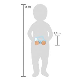 small foot Voiture en bois à pousser Bleue