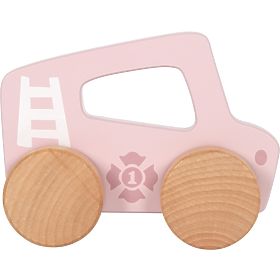 small foot Voiture en bois à pousser Rose