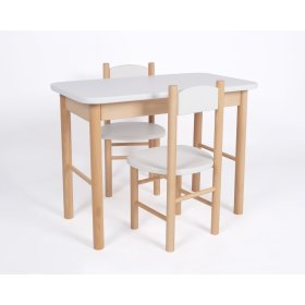 Ensemble table et chaise Simple - blanc, Drewnopol