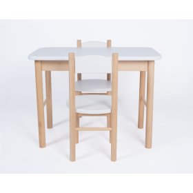 Ensemble table et chaise Simple - blanc, Drewnopol