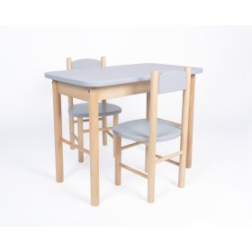 Ensemble table et chaises Simple - gris, Drewnopol