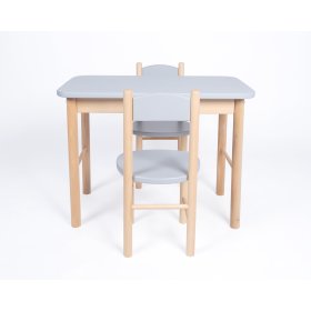 Ensemble table et chaises Simple - gris, Drewnopol