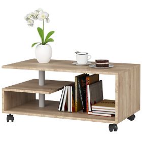 TABLE BASSE SUR ROULETTES VINI SONOMA
