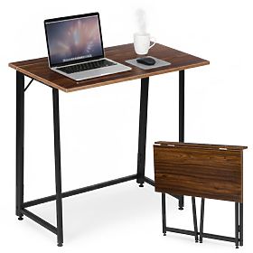 Table d'ordinateur pliable 80x45 cm table pour ordinateur portable loft noyer foncé ModernHome