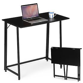 Table d'ordinateur pliant 80x45 cm table pour ordinateur portable noir ModernHome