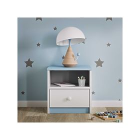 Table de chevet enfant Ourbaby - bleu-blanc, Kocot Kids