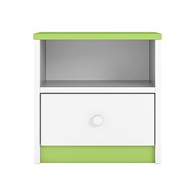 Table de chevet Ourbaby pour enfants - vert-blanc