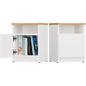 Table de nuit GALAX 30/1D BLANC-ARTISAN